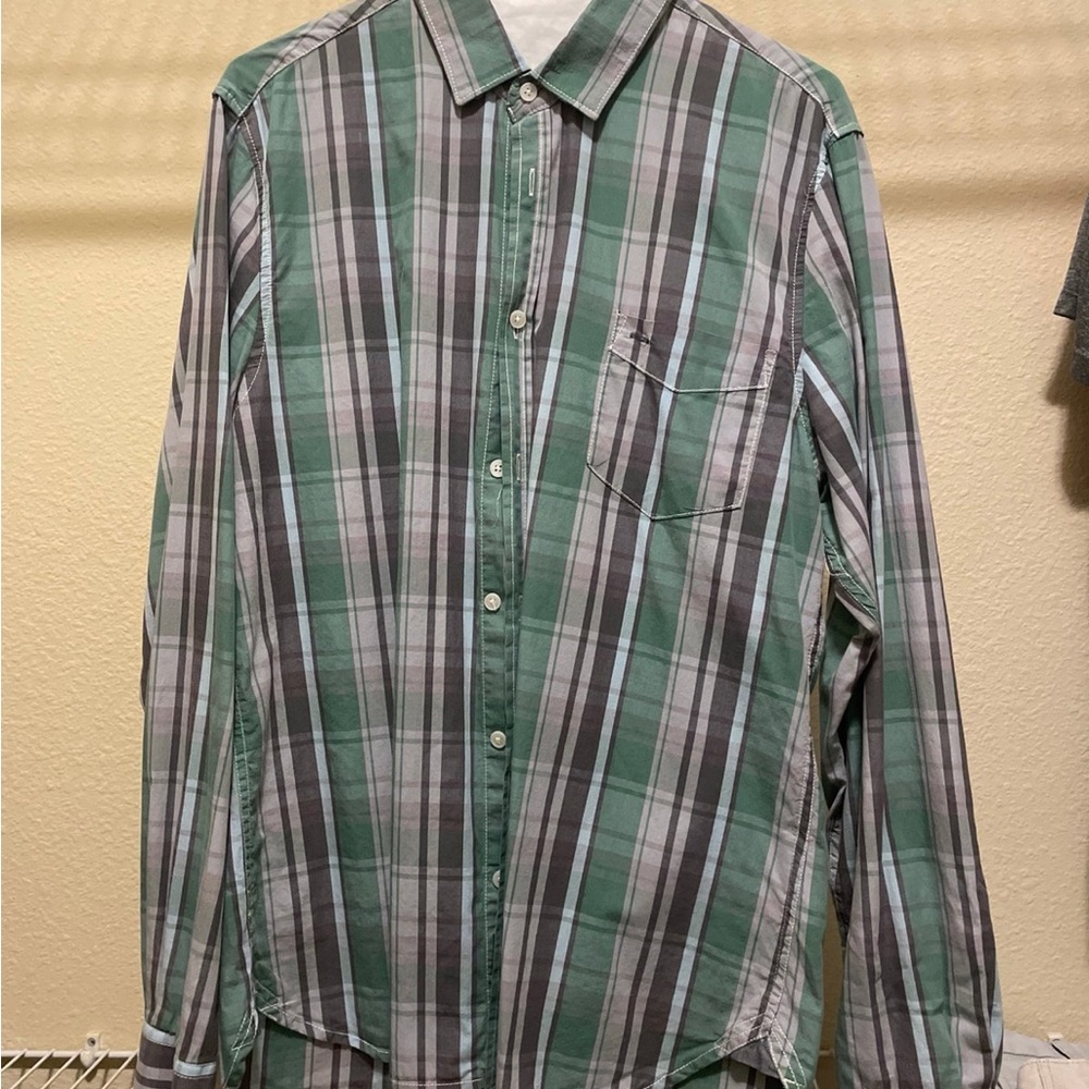 Men's Green Plaid Shirt
